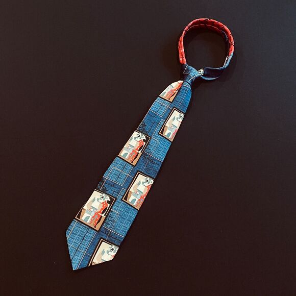 ~ ~100% Silk Handmade Picasso "Pierrot et Arlequin" Mark A. Gough Neck Tie Rare - Picture 5 of 16